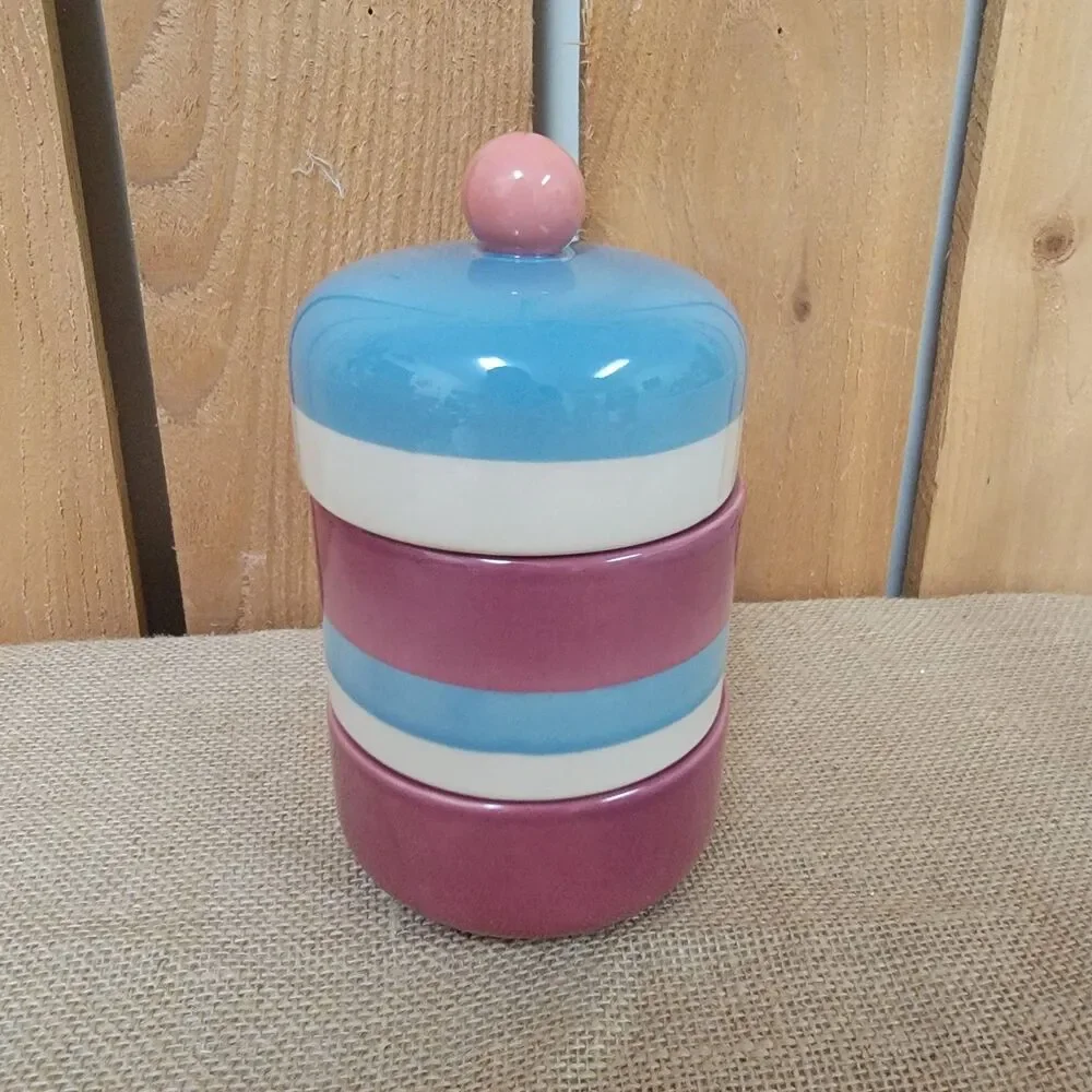 NEW Opalhouse Ceramic Stacking Kitchen or Bathroom Canister Set 8